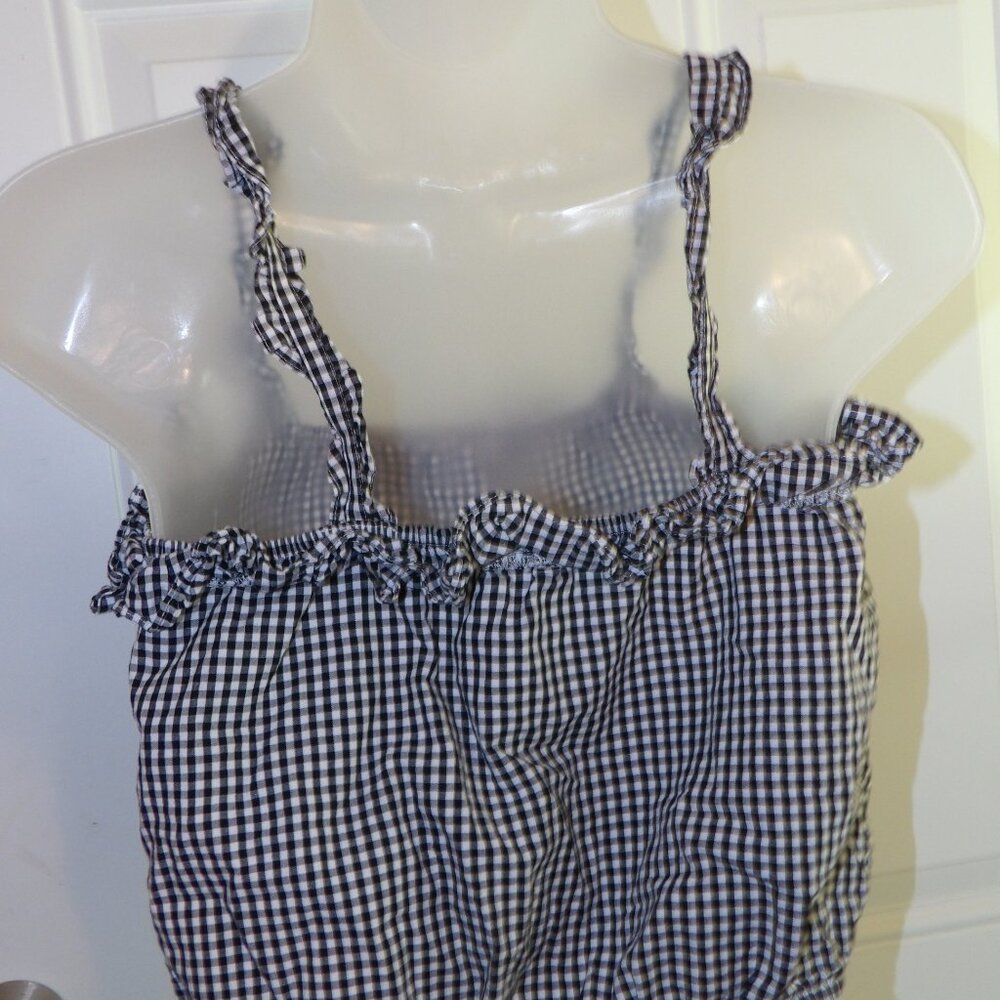 American Eagle Black and White Gingham Plaid Cotton Crop Top Small - Picture 7 of 8